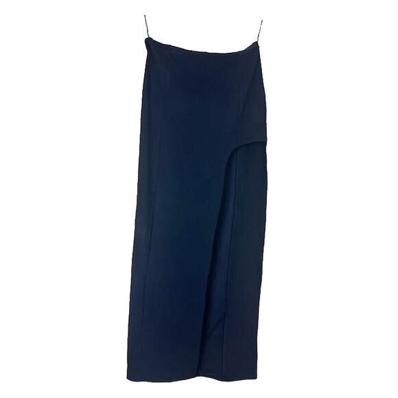 Zara Women's Black Cut Out Slit Maxi Skirt Built In Underwear Size Medium - Picture 1 of 6